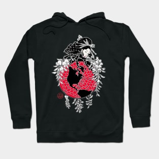 Japanese Spider with Geisha face Hoodie